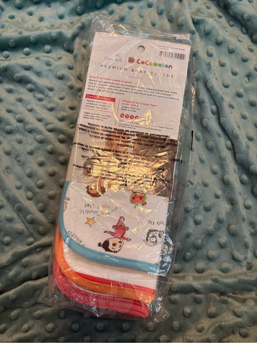 Cocomelon Premium Burp Cloths - Copper Pearl